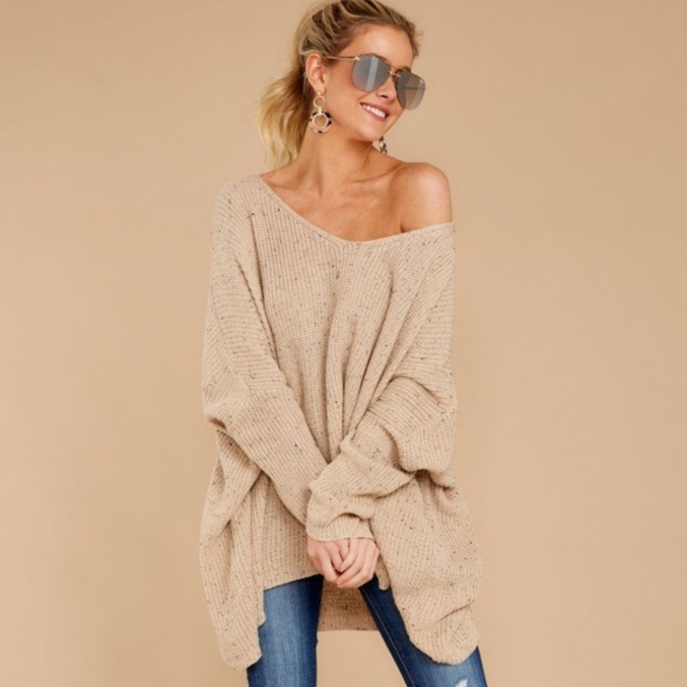 Red Dress Boutique Oversized Speckled Sweater